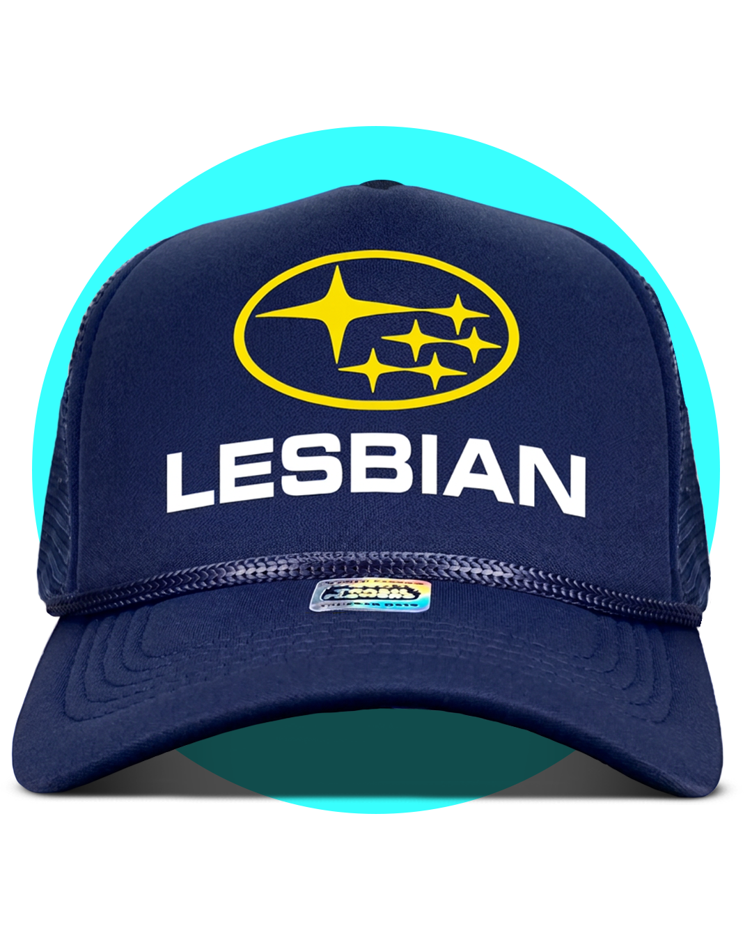 Subie Lesbian Girl Badge of Honor Trucker Hat