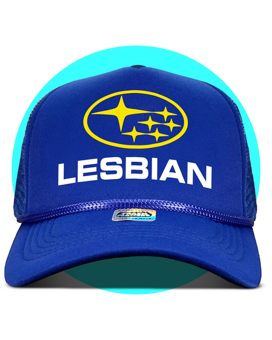 Subie Lesbian Girl Badge of Honor Trucker Hat