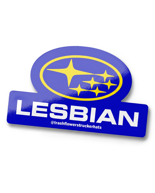Subie Lesbian Girl Badge of Honor Bumper Sticker