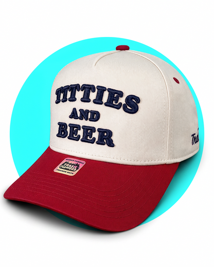 Titties and Beer 3D Embroidered Snapback Hat