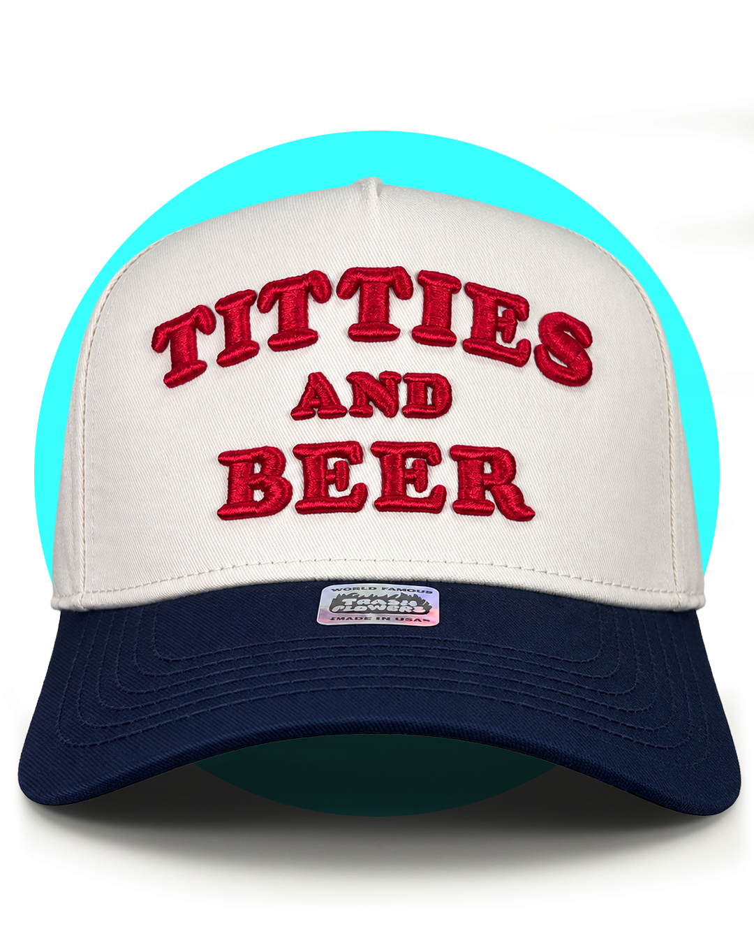 Titties and Beer 3D Embroidered Snapback Hat