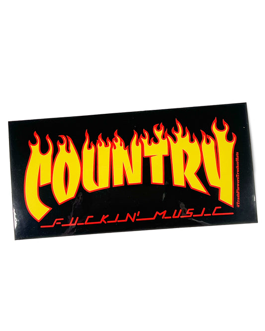 Country Fuckin' Music Sticker