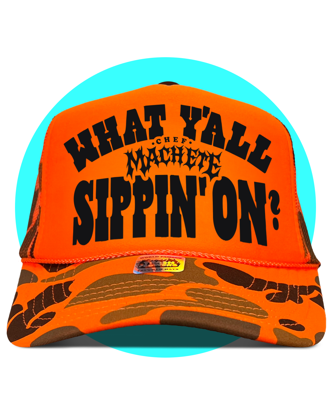 TF x Chef Machete What Y'all Sippin' On? Trucker Hat
